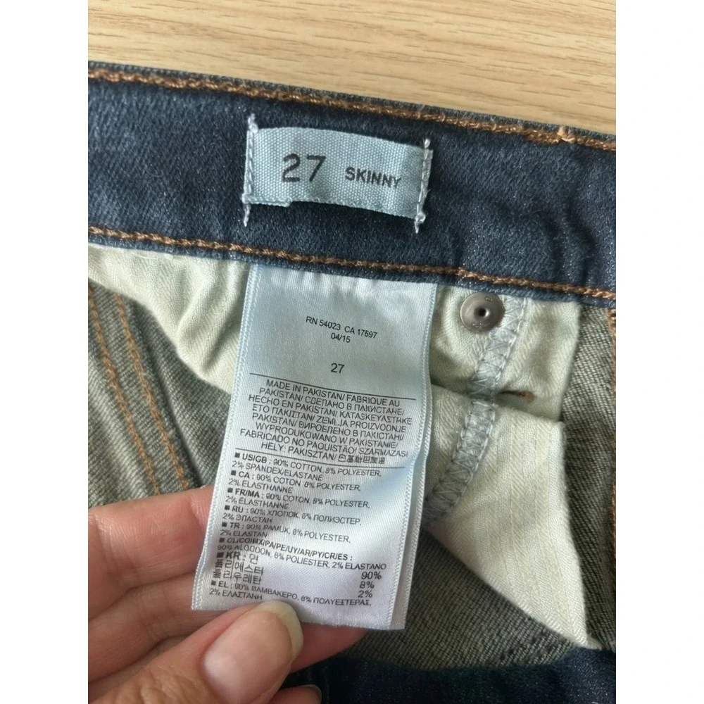 Banana Republic Premium Denim Gothenburg Skinny Jeans Womens 27 Washed Indigo